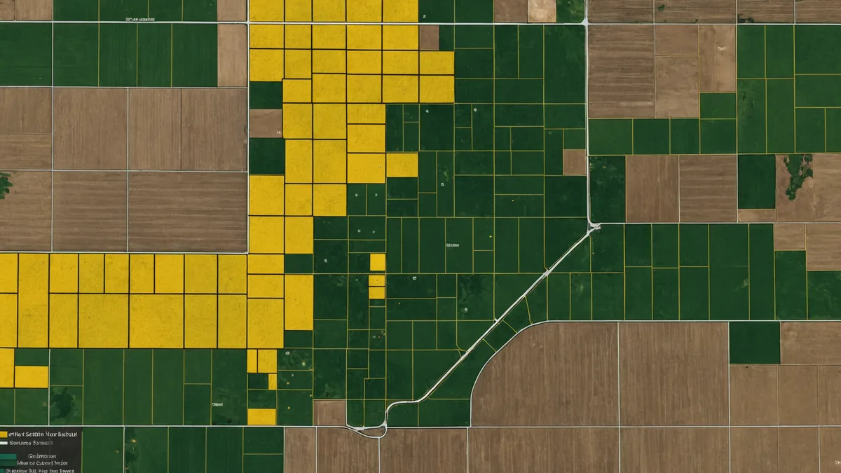 Soil zone sampling grid over agricultural field showing sampling locations