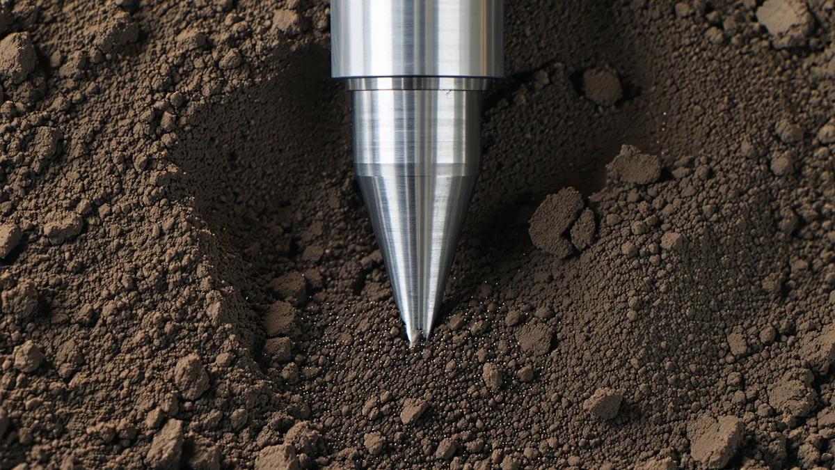 Soil core sampling equipment and technique in agricultural field